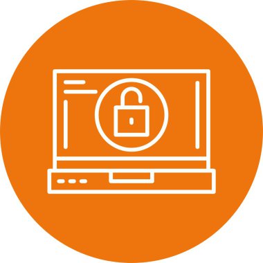 minimalist dizüstü bilgisayar simgesi, vektör illüstrasyonu basit tasarım