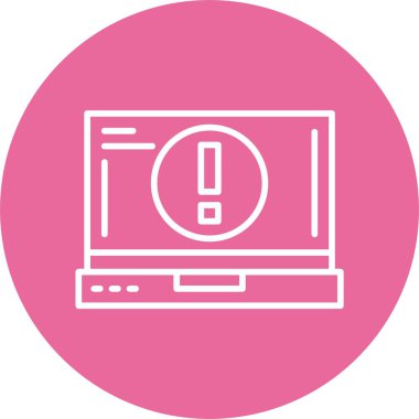 minimalist dizüstü bilgisayar simgesi, vektör illüstrasyonu basit tasarım