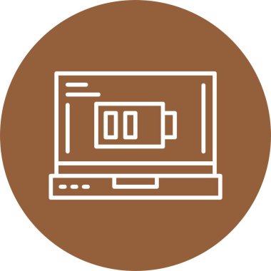 Pil. Web simgesi basit illüstrasyon