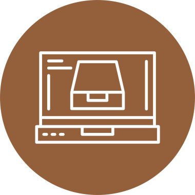 minimalist dizüstü bilgisayar simgesi, vektör illüstrasyonu basit tasarım