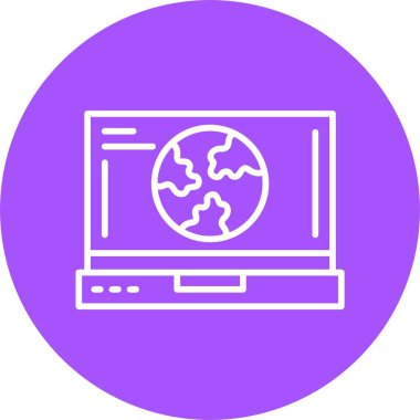 minimalist dizüstü bilgisayar simgesi, vektör illüstrasyonu basit tasarım