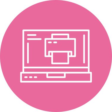 minimalist dizüstü bilgisayar simgesi, vektör illüstrasyonu basit tasarım