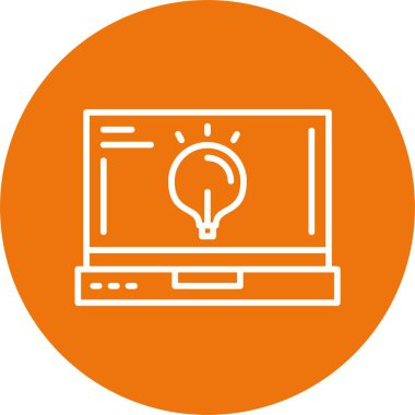 Ampul lambası simgesi, vektör illüstrasyonu