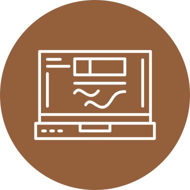 Grafikli analitik simgesi, vektör illüstrasyonu basit tasarım