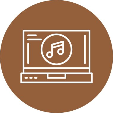 minimalist dizüstü bilgisayar simgesi, vektör illüstrasyonu basit tasarım