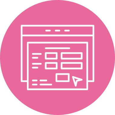 Uygulama Biçimi Web simgesi basit illüstrasyon