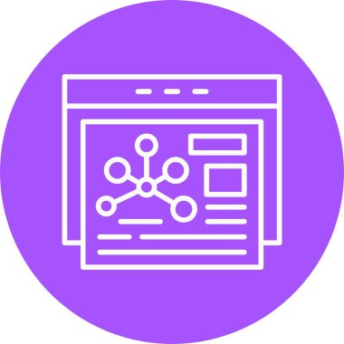 Ağ simgesi basit illüstrasyon