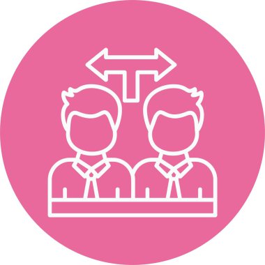 Eşsiz Aday Seçim vektör satırı simgesi