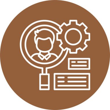 İşe alma simgesi, renkli vektör illüstrasyonu 