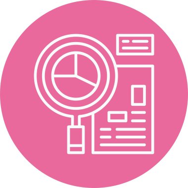 Grafikli analitik simgesi, vektör illüstrasyonu basit tasarım