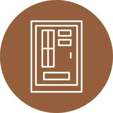 arka kapı web simgesi basit illüstrasyon