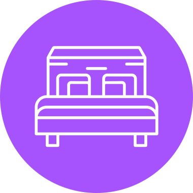 Yatağa. Web simgesi basit tasarım