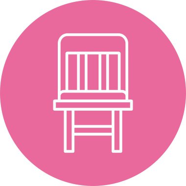 sandalye web simgesi basit illüstrasyon