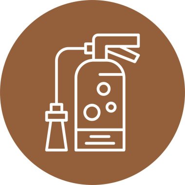  Yangın söndürücü ağ simgesi vektörünü ateşle 