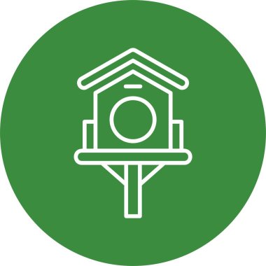 Kuş evi. Web simgesi basit tasarım
