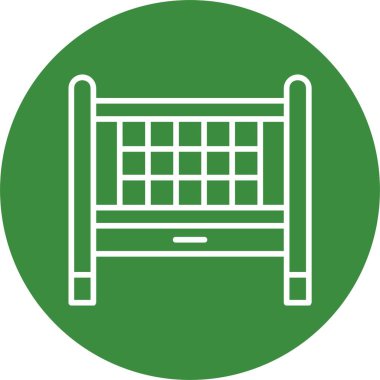 Bebek beşiği web simgesi basit illüstrasyon