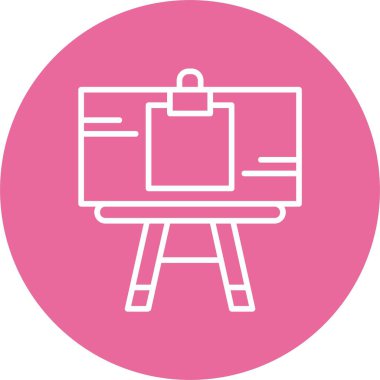 Sanatçının tuval web simgesi basit illüstrasyon