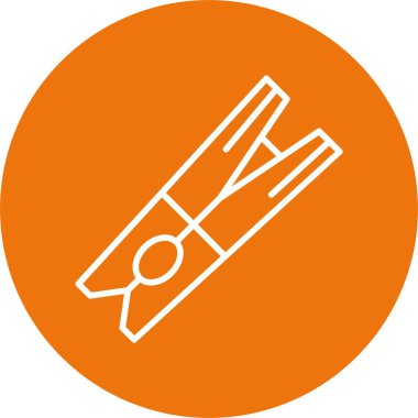 Clothespin Web simgesi basit illüstrasyon