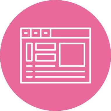 Web sitesi web simgesi basit illüstrasyon 