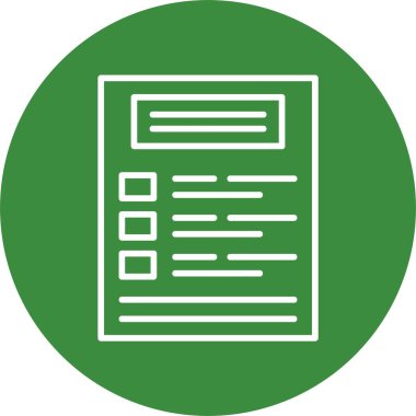 Kontrol listesi. Web simgesi basit illüstrasyon 