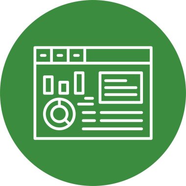 Gösterge paneli web simgesi, basit illüstrasyon