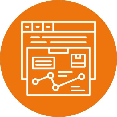 E-ticaret izleme simgesi, vektör illüstrasyonu