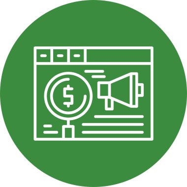 Grafikli analitik simgesi, vektör illüstrasyonu basit tasarım