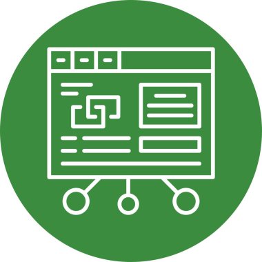 Bağlantı Düğmesi, Simge, Renkli Vektör İllüstrasyonu