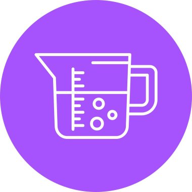 Sürahi ağ ikonu vektör illüstrasyonunu ölçülüyor