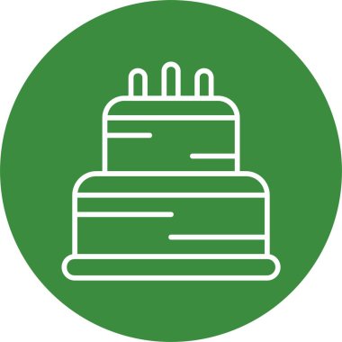 Kek ikonu. Web için pasta vektör simgelerinin özet çizimi 