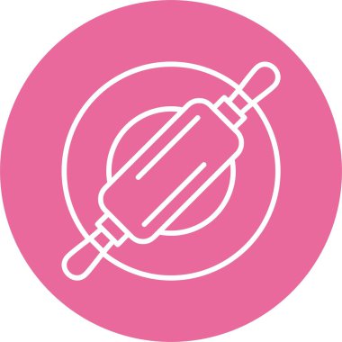 rulo pin web simgesi vektör illüstrasyonu