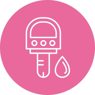 Glukometre veya kan şekeri izleme sistemi simgesi 