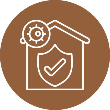 ev vektörü ince çizgi simgesi