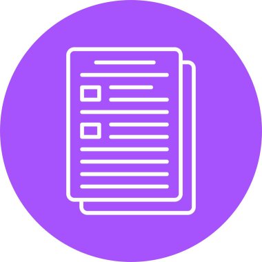 Belge. Web simgesi basit illüstrasyon 