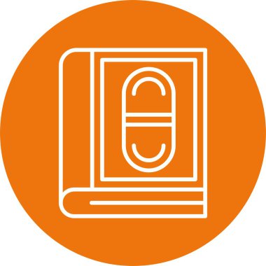 tıbbi kitap simgesi, vektör illüstrasyonu