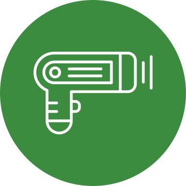 termometre silah simgesi, vektör illüstrasyonu 