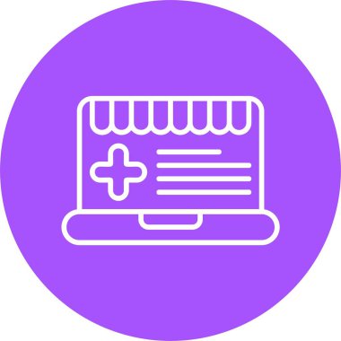 Medikal Çevrimiçi Depolama vektör simgesi