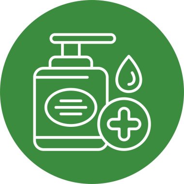 Dezenfektan ağ ikonu vektör illüstrasyonu