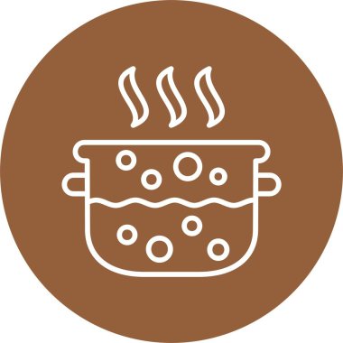 Su kaynama simgesi, vektör illüstrasyonu