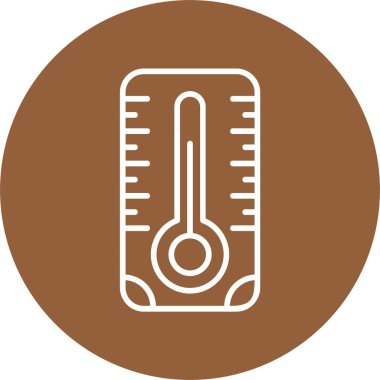 Termometre. Web simgesi basit illüstrasyon