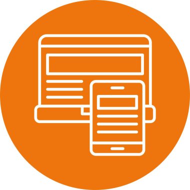 Yanıt tasarım simgesi, basit vektör illüstrasyonu 