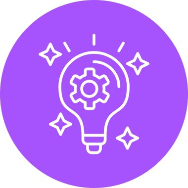 Bir fikrim var. Web simgesi vektör illüstrasyonu