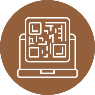 qr kod simgesi vektör çizimi