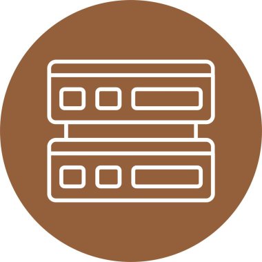 Sunucu Web simgesi basit illüstrasyon