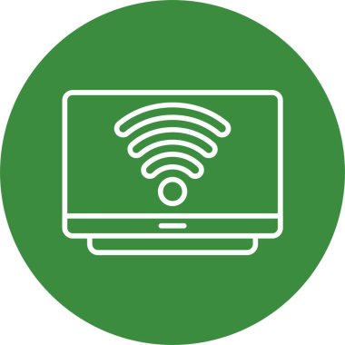 Akıllı TV web simgesi basit illüstrasyon