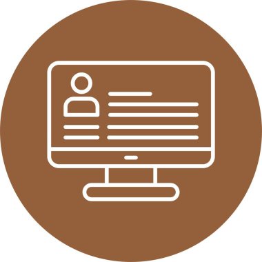 Profil web simgesi, basit illüstrasyon