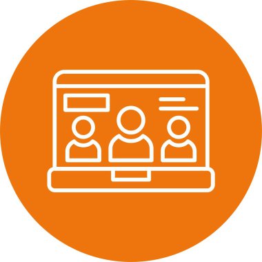 Beyaz Arkaplanda Grup Web Simgesi İzole Edildi