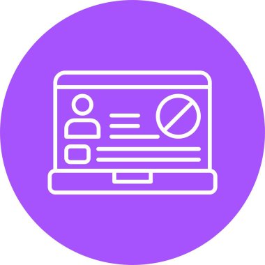 beyaz arkaplanda blok simgesi izole edildi 