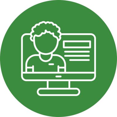 Profil web simgesi, basit illüstrasyon