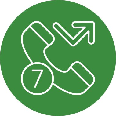 Cevapsız çağrı. Web simgesi basit illüstrasyon